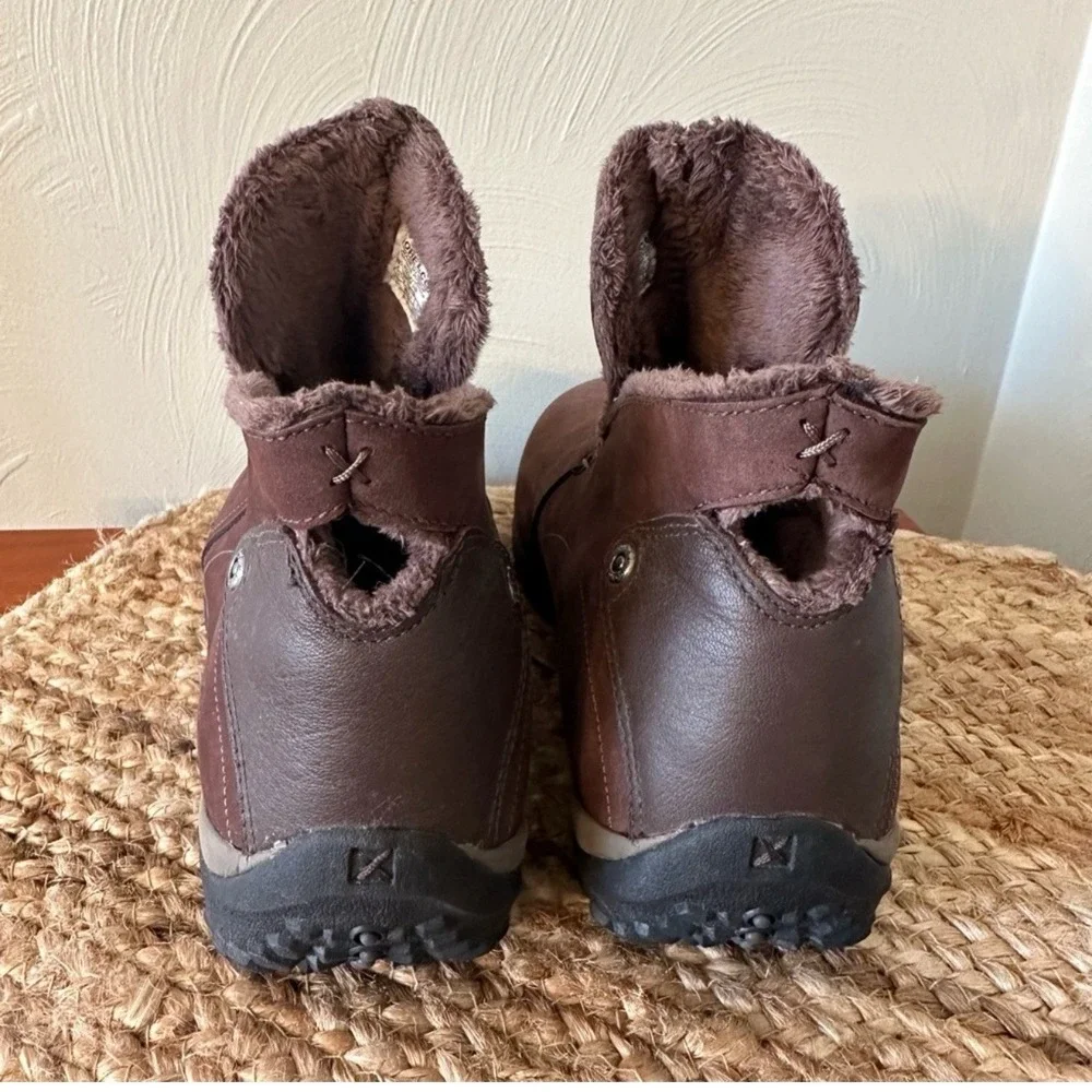 SOREL Nicolet Thinsulate Waterproof Boots Suede Shearling Brown Womens Size 7